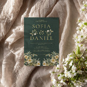 Invitation Mariage de fleurs romantiques d'hiver