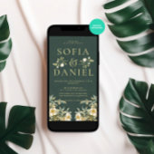 Invitation Mariage de fleurs romantiques d'hiver