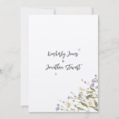 Invitation Mariage de fleurs romantiques Whimsical (Dos)