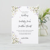 Invitation Mariage de fleurs romantiques Whimsical (Debout devant)