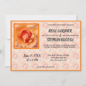 Invitation Mariage de fleurs Rose hybride d'abricot (Devant)