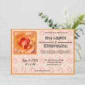 Invitation Mariage de fleurs Rose hybride d'abricot (Debout devant)