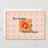 Invitation Mariage de fleurs Rose hybride d'abricot (Dos)