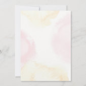 Invitation Mariage de fleurs rose rustique (Dos)