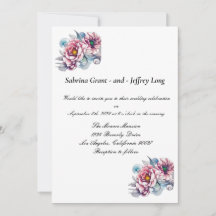 Mariage de fleurs roses