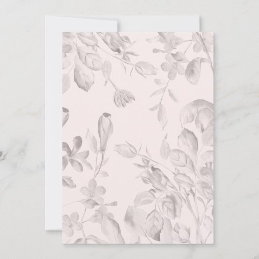 Invitation Mariage de fleurs sauvages rustiques (Dos)