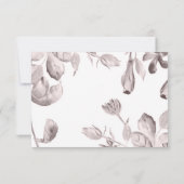 Invitation Mariage de fleurs sauvages rustiques (Dos)