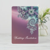 Invitation Mariage de fleurs spirales (Debout devant)