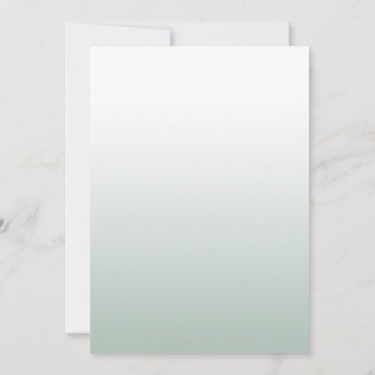 Invitation Mariage de fleurs vertes Sage (Dos)