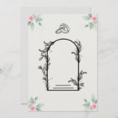 Invitation mariage de fleurs vierge (Devant / Derrière)