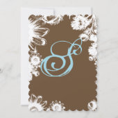 Invitation Mariage de fleurs Vintages Brown Rustique (Dos)