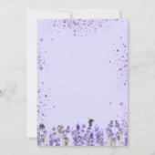 Invitation Mariage de fleurs violettes de lavande (Dos)