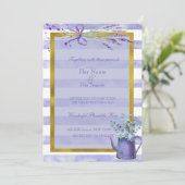 Invitation Mariage de fleurs violettes de Provence Lavande (Debout devant)