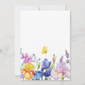 Invitation Mariage de fleurs violettes du jardin (Dos)