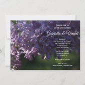 Invitation Mariage de fleurs violettes Lilac (Devant)
