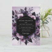 Invitation Mariage de Flore Nocturne Mauve (Debout devant)
