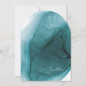 Invitation Mariage de flux d'encre Arche Turquoise ID762 Invi (Dos)