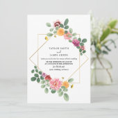 Invitation Mariage de flux virtuel en direct géométrique Boho (Debout devant)