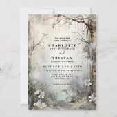 Invitation Mariage de fond forestier Imaginaire enchâssé (Devant)