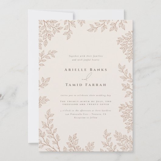 Invitation Mariage de Forest Grove (Devant)