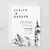 Invitation Mariage de Forest Mountain (Devant)
