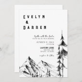Invitation Mariage de Forest Mountain (Devant / Derrière)