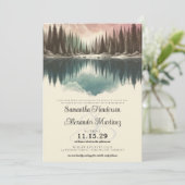 Invitation Mariage de forêt aquarelle (Debout devant)