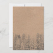 Invitation Mariage de forêt de pins rousses kraft rustique (Dos)