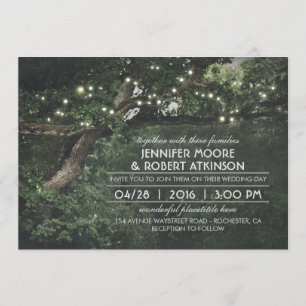 Invitation Mariage de forêt de type String rustique