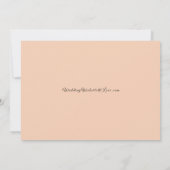 Invitation Mariage de forêt enchantée en bois de rose doré (Dos)