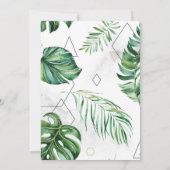 Invitation Mariage de forêt géométrique (Dos)