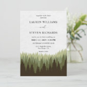Invitation Mariage de forêt magique sur mesure Pine Tree Wood (Debout devant)