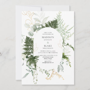 Invitation Mariage de forêt romantique de verdure