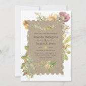 Invitation Mariage de forêt rustique aquarelle (Devant)