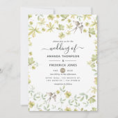 Invitation Mariage de forêt rustique aquarelle (Devant)