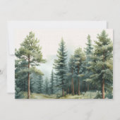 Invitation Mariage de forêt verte d'été rustique (Dos)