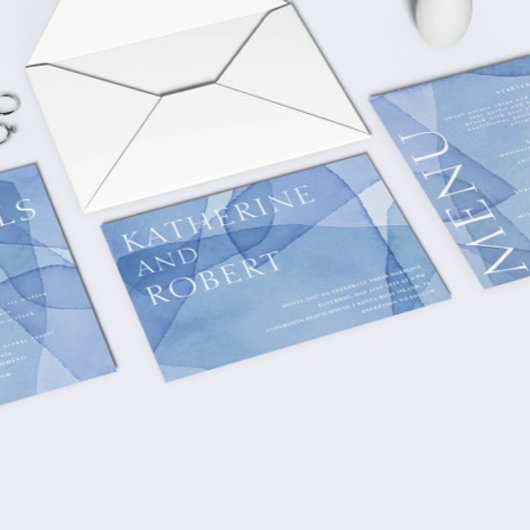 Invitation Mariage de formes d'aquarelle moderne et élégant