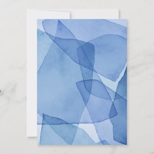 Invitation Mariage de formes d'aquarelle moderne et élégant (Dos)