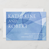 Invitation Mariage de formes d'aquarelle moderne et élégant (Devant)