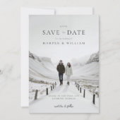 Invitation mariage de foto wintery enregistrer la date (Devant)