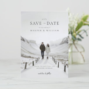 Invitation mariage de foto wintery enregistrer la date