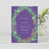 Invitation Mariage de Fougère Violet Royal (Debout devant)