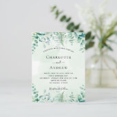 Invitation mariage de fougères eucalyptus (Debout devant)