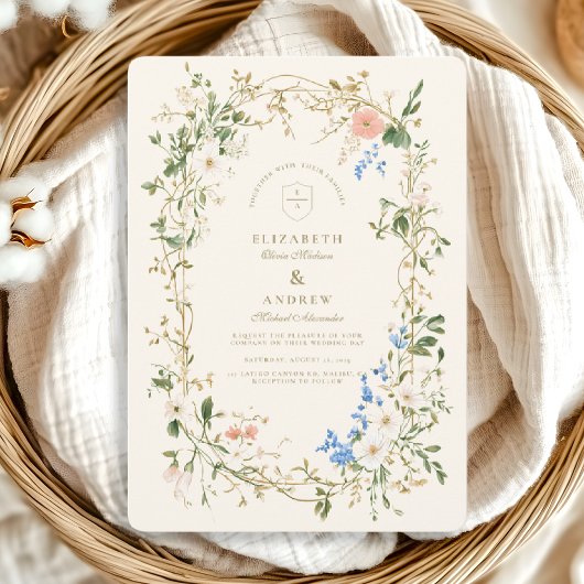 Invitation Mariage de fougères vertes