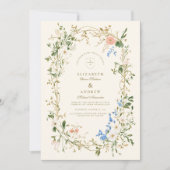 Invitation Mariage de fougères vertes (Devant)