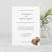 Invitation Mariage de fraises de chocolat (Debout devant)