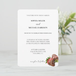 Invitation Mariage de fraises de chocolat