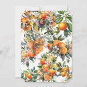 Invitation Mariage de fruits d'agrumes d'été (Dos)