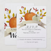 Invitation Mariage de fun à l'occasion de Thanksgiving/RSVP (Devant / Derrière)