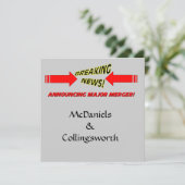 Invitation Mariage de Fusion Majeure Enregistrez la Date (Debout devant)